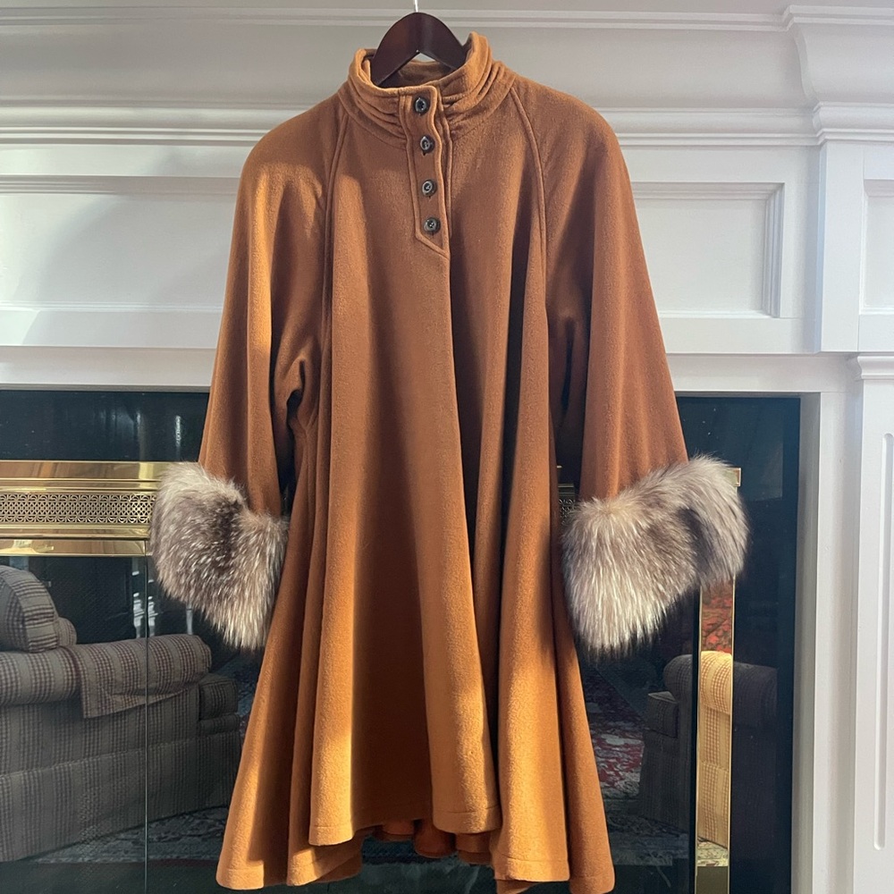 Vintage Swing Coat w/ Fox Cuffs